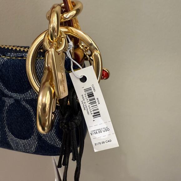 Last 3‼️Coach CZ085 Mini Nolita Bag Charm In Signature Denim - Picture 6 of 8
